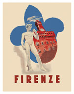 Florence, Italy (Firenze) - Statue of David - c. 1935 - Fine Art Prints & Posters