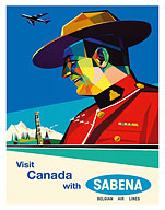 Visit Canada - Sabena Belgian World Airlines - c. 1958 - Fine Art Prints & Posters