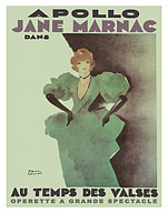 Jane Marnac at the Apollo Theatre - Parisian Singer & Actress - c. 1930 - Fine Art Prints & Posters