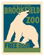 Brookfield Zoo Chicago - Polar Bear - c. 1930 - Fine Art Prints & Posters
