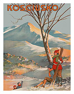 Mount Kosciuszko, Australia - Skiing - c. 1925 - Fine Art Prints & Posters