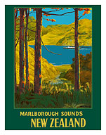Marlborough Sounds - South Island, New Zealand - c. 1934 - Fine Art Prints & Posters