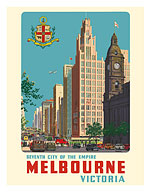 Melbourne, Victoria Australia - Seventh City of the Empire - c. 1940 - Fine Art Prints & Posters