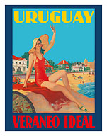 Uruguay - Ideal Summer (Veraneo Ideal) - Montevideo Beach Bathing Beauty - c. 1930's - Fine Art Prints & Posters