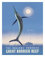 Great Barrier Reef - Queensland, Australia - The Anglers' Paradise - Swordfish - c. 1936 - Fine Art Prints & Posters