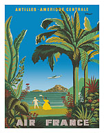 Antilles - Central America (Amérique Centrale) - Caribbean Couple Dancing - c. 1949 - Fine Art Prints & Posters