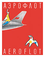 Aeroflot - National Airline of the USSR - Аэрофлoт - c. 1961 - Fine Art Prints & Posters