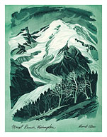 Mount Rainier, Washington - Glaciers - c. 1968 - Fine Art Prints & Posters