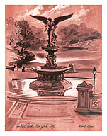 Central Park, New York City - Bethesda Fountain - c. 1968 - Fine Art Prints & Posters