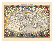 Map of the Ancient World - Based on Claudius Ptolemy’s Writing - c. 1578 - Fine Art Prints & Posters