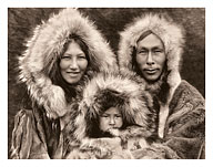 Eskimo Family - Noatak, Alaska - The North American Indians - c. 1929 - Fine Art Prints & Posters