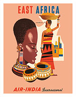 East Africa - Air India International - African Tribal Women - Fine Art Prints & Posters