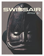 Africa - African Tribal Mask - Swissair - c. 1964 - Fine Art Prints & Posters