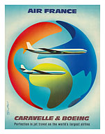 Sud Aviation Caravelle & Boeing 707 Jetliners - c. 1959 - Fine Art Prints & Posters