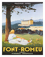 Odeillo (Font-Romeu) - Pyrénées-Orientales - Le Grand Hotel France - c. 1934 - Fine Art Prints & Posters