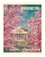 Washington DC - White House - Delta Air Lines - c. 1960's - Fine Art Prints & Posters