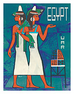 Egypt - United Arab Republic - Egyptian Hieroglyphs - c. 1960 - Fine Art Prints & Posters
