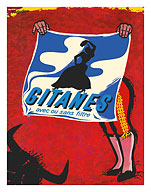 Gitanes French Brand Cigarettes - With or Without Filter (Avec ou Sans Filtre) - Matador - c. 1950's - Fine Art Prints & Posters