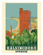 Helsingborg Sweden (Hälsingborg Sverige) - Kärnan Castle Tower - c. 1930's - Fine Art Prints & Posters
