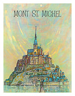 Mont St. Michel Island - Normandy, France - c. 1950's - Fine Art Prints & Posters