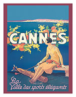 Cannes - City of Elegant Sports (La Ville Des Sports Élégants) - c. 1930's - Fine Art Prints & Posters