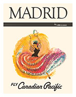 Madrid, Spain - Flamenco Dancer - Canadian Pacific Air Lines - c. 1960 - Fine Art Prints & Posters