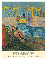 France - Provence - La Camargue - Langlois Bridge at Arles with Women Washing - c. 1888 - Fine Art Prints & Posters