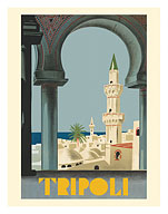 Tripoli, Libya - Gurgi Mosque - Old Medina Marketplace - c. 1930's - Fine Art Prints & Posters