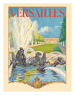 Versailles France - Apollo Fountain - SNCF (French National Railway) - c. 1930's - Fine Art Prints & Posters
