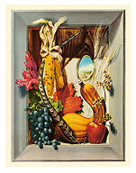 Autumn Bounty - Picture Frame of Winter Vegetables - c. 1953 - Fine Art Prints & Posters