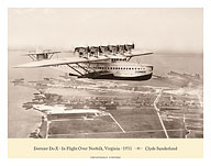 Dornier Do-X - In Flight Over Norfolk, Virginia 1931 - German Long-Range Flying Boat Airliner - Fine Art Prints & Posters