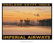 England - Egypt - India - Imperial Airways - Fine Art Prints & Posters