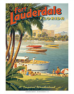 Fort Lauderdale, Florida - A Tropical Wonderland - Boat Racers - Yachting Capital of the World - Fine Art Prints & Posters