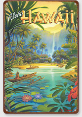 Aloha from Hawaii - Hawaiian Vintage Metal Signs