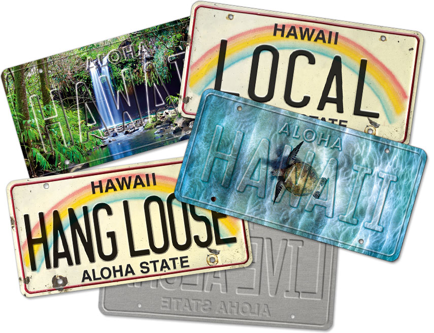Hawaiian Vintage License Plates