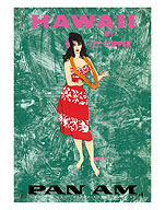 Pan Am, Hawaii by Clipper - Hula Girl - Giclée Art Prints & Posters