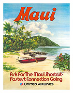 United Airlines Maui - Giclée Art Prints & Posters