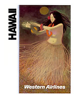 Hawaii Western Airlines Hula Dancer - Fine Art Prints & Posters