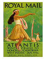 Hawaii Hula, Royal Mail “Atlantis” - Fine Art Prints & Posters