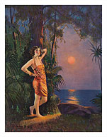 Hawaiian Pin-up Girl - Fine Art Prints & Posters