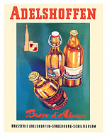 Adelshoffen Beer - Alsace region of France (Biére d’Alsace) - c. 1920 - Fine Art Prints & Posters