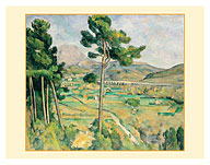 Mont Sainte-Victoire and the Viaduct of the Arc River Valley France - c. 1885 - Fine Art Prints & Posters