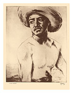 Kimo, Hawaii - Native Hawaiian Man - from Etchings and Drawings of Hawaiians - c. 1934 - Fine Art Prints & Posters