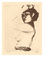 Kanani, Hawaii - Topless Native Girl - from Etchings and Drawings of Hawaiians - c. 1936 - Giclée Art Prints & Posters