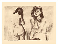 Nude Studies for Etchings - from Etchings and Drawings of Hawaiians - c. 1940's - Fine Art Prints & Posters