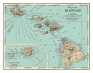 Map of Hawaii - Rand McNally Atlas - Fine Art Prints & Posters