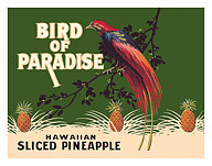 Hawaiian Sliced Pineapple - Bird of Paradise Brand - c. 1920's - Fine Art Prints & Posters