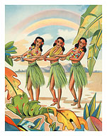 Aloha Nui Loa from Hawaii - Hula Girls - Fine Art Prints & Posters