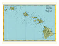 Rand McNally Atlas Map of Hawaii - Giclée Art Prints & Posters