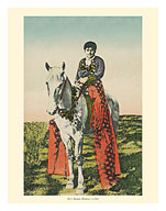 Pa'u Rider - Honolulu, Hawaii - Woman (Wahine) on Horseback - c. 1909 - Fine Art Prints & Posters